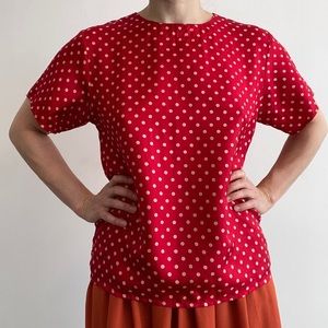 Vintage Polka Dot Blouse